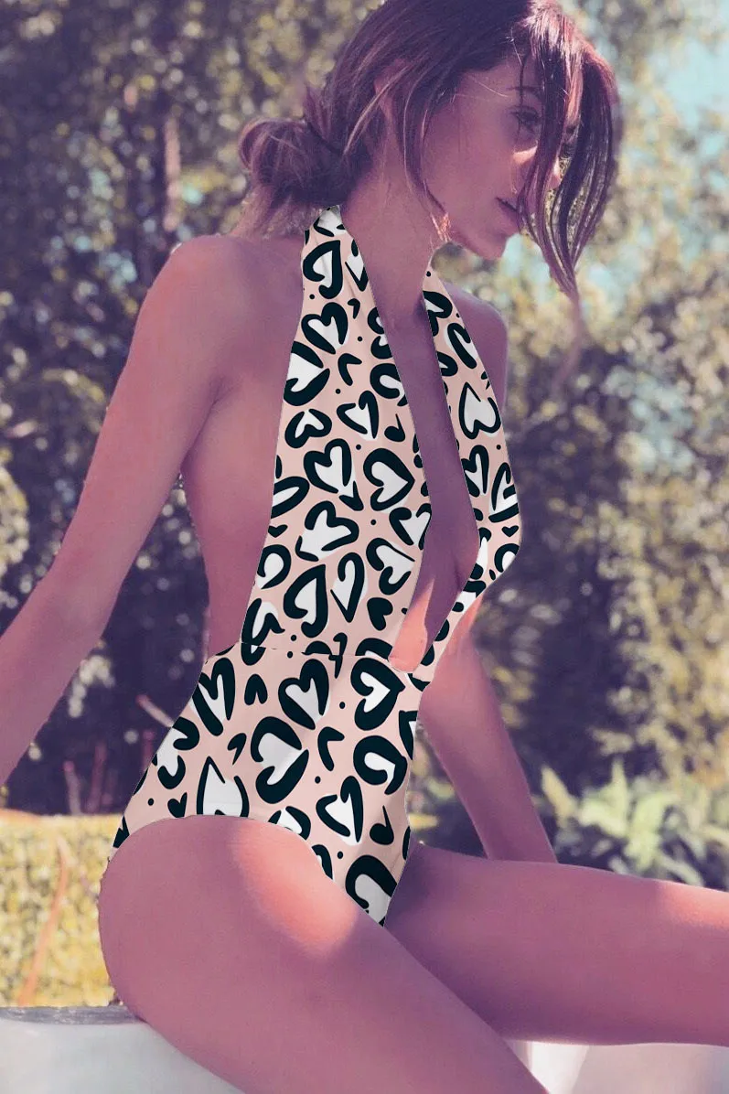Sexy One Piece Swimsuit Female Solid Backless High Cut Bandage Black Women Swimwear Brazilian Monokini Bathing Suit