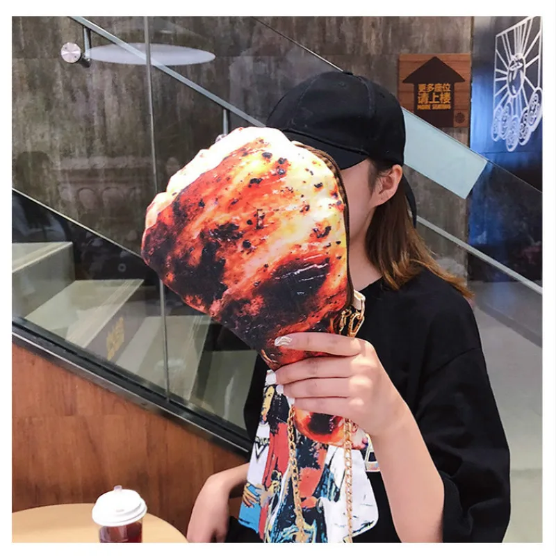 2019 Модная креативная сумка на одно плечо с цепочкой для куриных ног 3D принтом