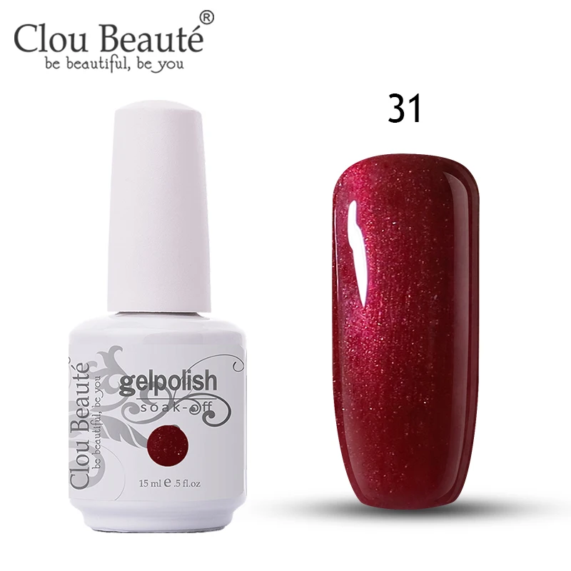 031 Гель-лак для ногтей Clou Beaute, 15 мл, 40 цветов, СВЕТОДИОДНЫЙ УФ-Гель-лак для ногтей, полуперманентный впитывающий гель, лак, эмаль, УФ-Гель-лак - Цвет: 031