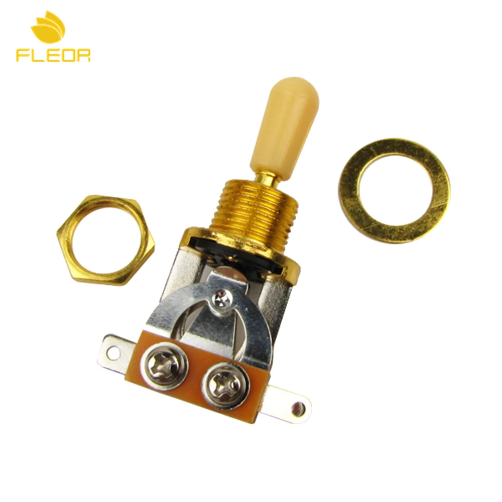 FLEOR 1 шт. 3-позиционный переключатель для гитары пикапа с Кремовым выключателем LP