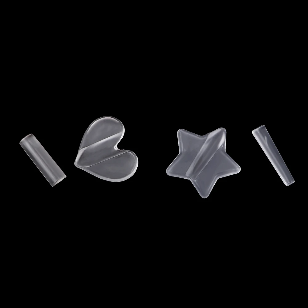 1 шт. прозрачный металлический пресс для ногтей форма в форме сердца изгиба