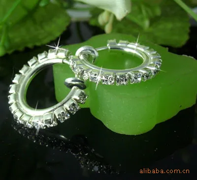 Серьги-клипсы поддельные pierce-выглядят со стразами, кристаллами для не проколотых ушей, brincos, можно носить