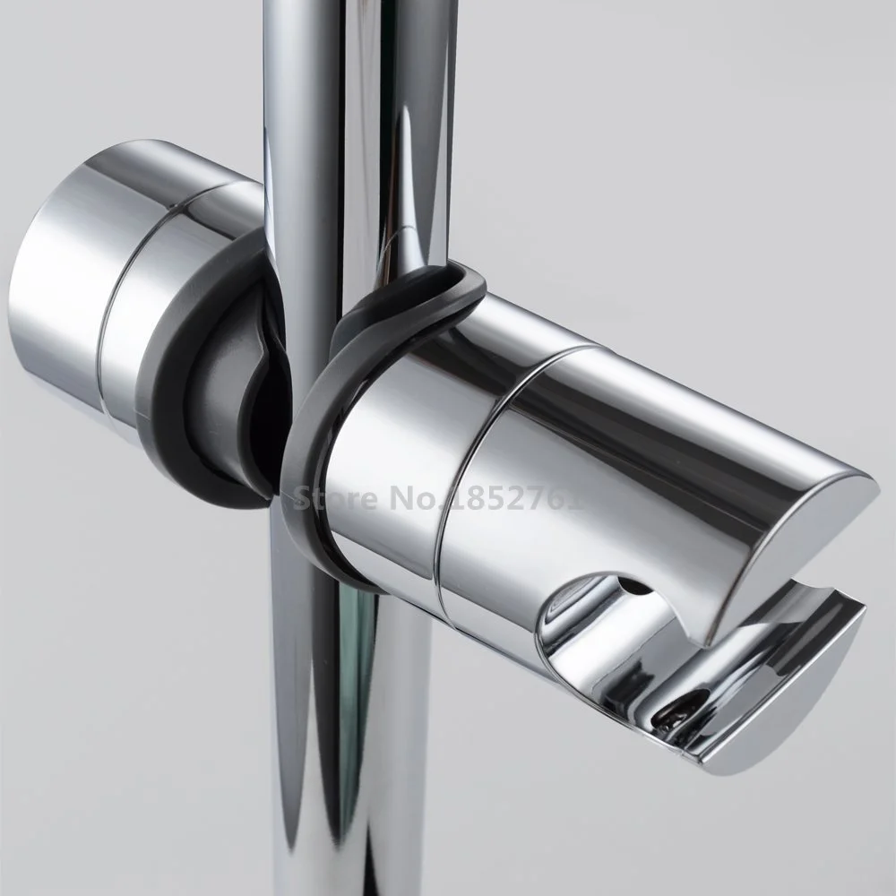 ABS Chrome 18-25 MM Shower Pipe Adjustable Bracket Holder Shower Head Mounting Black Brackets Bar Racks  Bathroom Product