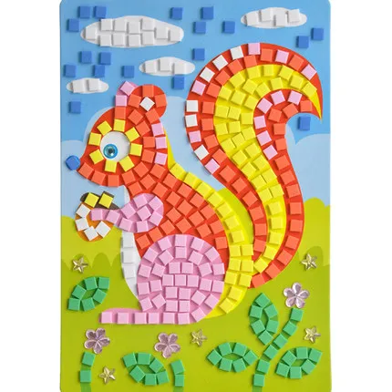 24 цвета, 3D детская головоломка, сделай сам, пена, мозаика, наклейка s Art EVA, мультфильм, кристалл, 3D наклейка, креативные Развивающие игрушки для детей, подарок - Цвет: 20