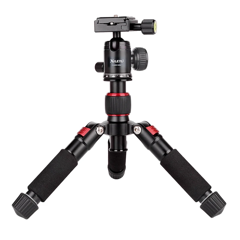 Red XILETU FM5S-MINI легкий алюминиевый штатив Настольный Мини дорожный штатив с шаровой головкой 360 градусов для цифровой камеры - Цвет: Red