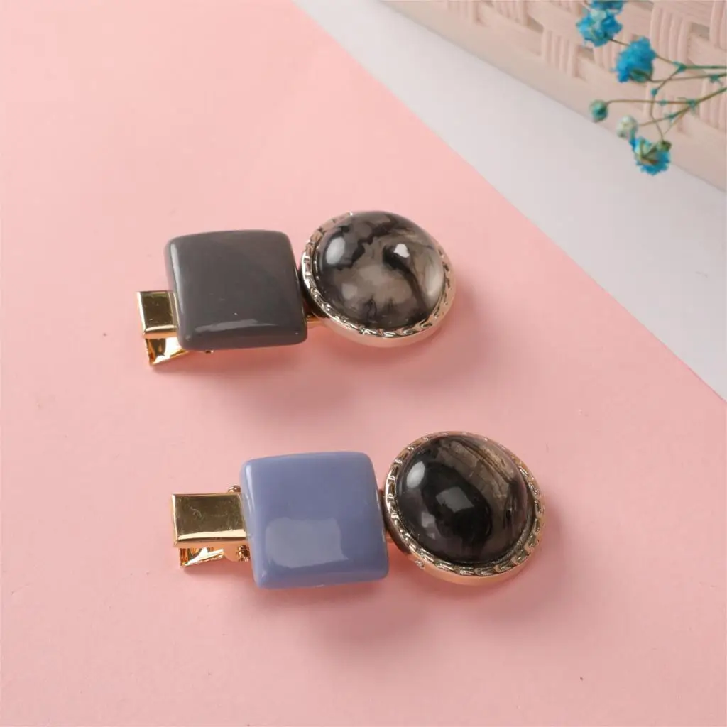 Заколка для волос женская милый цветной Ацетатный геометрический квадратный и