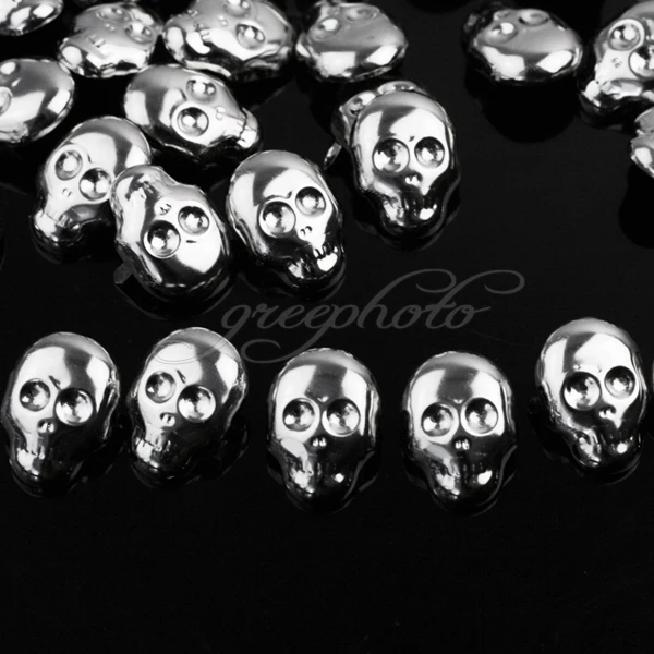 30 шт./лот 2016 новые серебристые заклепки в форме черепа Шпильки стиле панк рок DIY