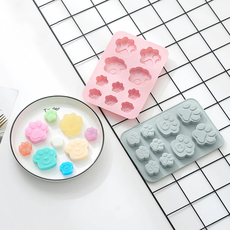DIY силиконовые формы 10 Кошачий коготь следы печенья для украшения торта