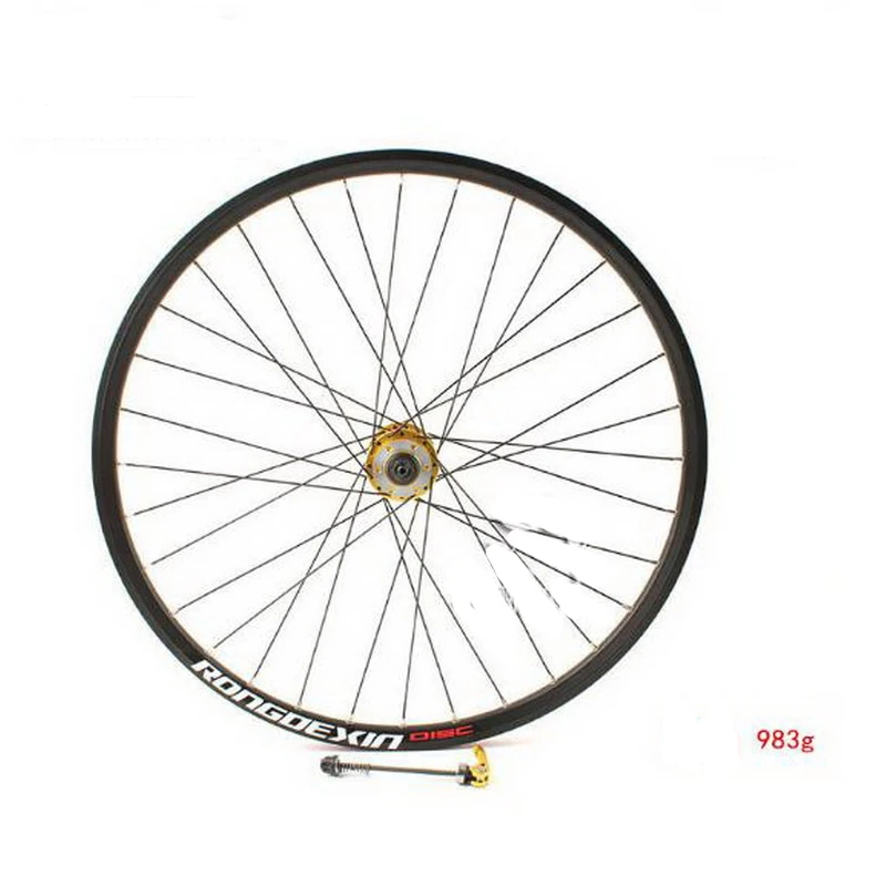 230906/Mountain bike 24 inch single front wheel or rear disc brake card quick release double rim | Спорт и развлечения