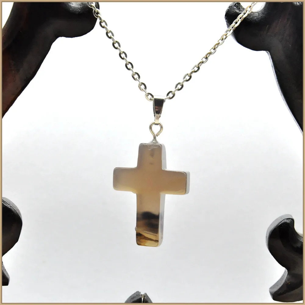 Юмбен натуральный кристалл крест ожерелье кулон набор религиозные амулеты Overwatch