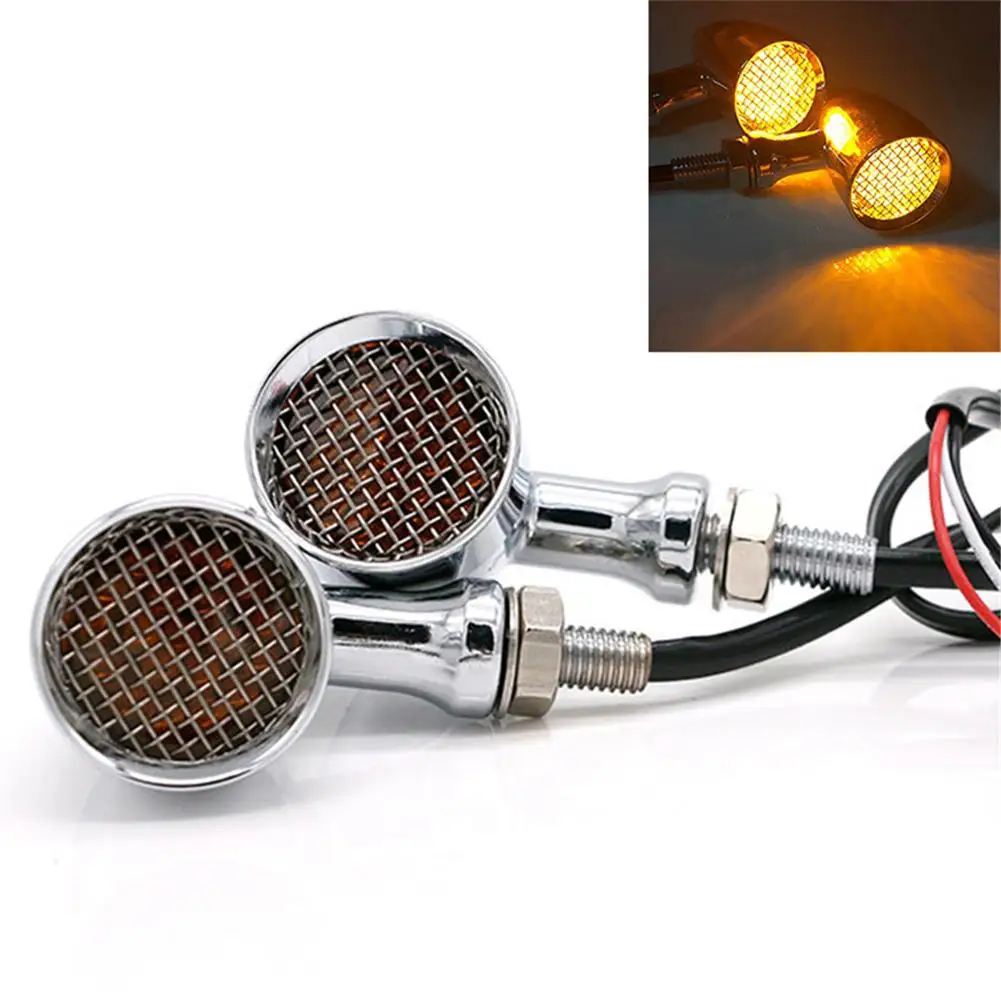2 шт. мотоциклетная сигнальная лампа из алюминиевого сплава Классический ретро
