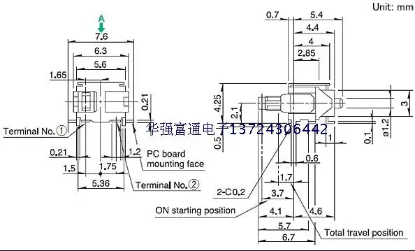 Переключатель обнаружения SPPB640301 SMD концевой переключатель вспышки двери камеры -