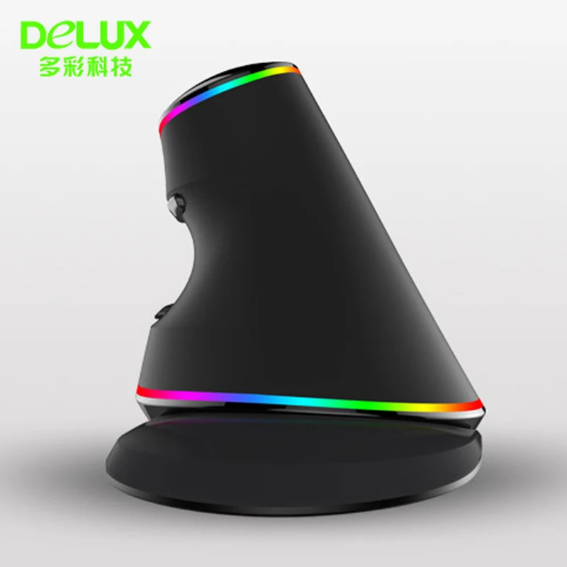 Delux M618 Plus компьютерная RGB Проводная вертикальная мышь эргономичная USB 4000 DPI