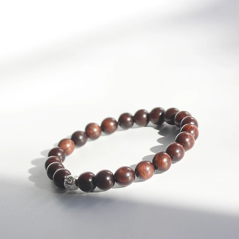 Оптовая продажа бусины для молитвы темного дерева тибетский буддизм мала шесть