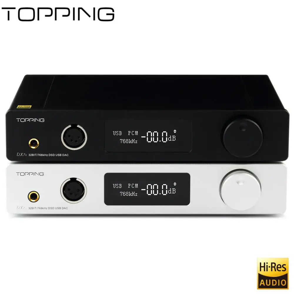 2018 USB DAC TOPPING DX7S полностью сбалансированный декодер для наушников ES9038Q2M * 2 XMOS TPA6120