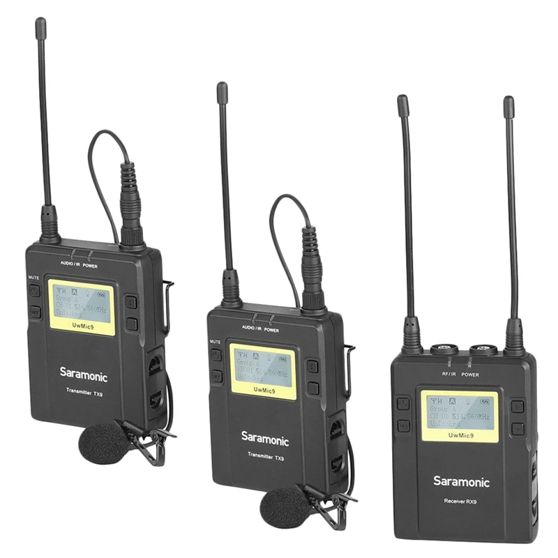 Saramonic Uwmic9 96 канальный Uhf Беспроводной петличный микрофон Системы два передатчика