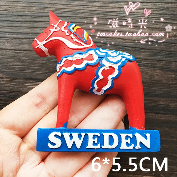 Европейский путешествия памяти Stockholm Швеция троянский холодильник магнит 3d магнит-наклейка на холодильник Путешествия Сувенир Кухня украшения
