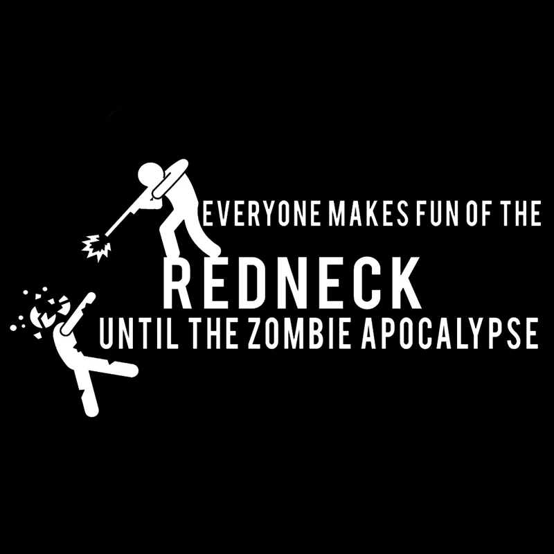 Забавная Redneck Zombie Apocalypse Walkers виниловая Автомобильная наклейка бампера для декора