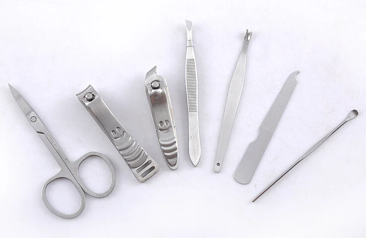 7 шт персональный маникюрный набор ногтей клипплс пилка уход за ушами дорожные