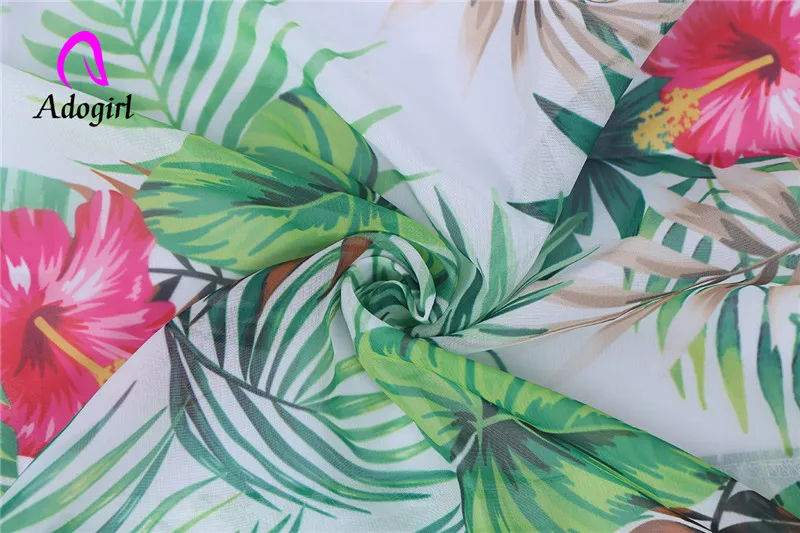 Женский купальник с цветочным принтом 3 шт. вырезом на груди Новый шифоновый