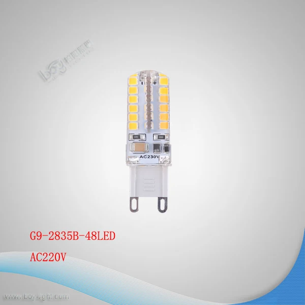 Высокое качество 10 шт./лот 330 люмен Холодный белый 4300K 3 5 W G9 LED AC220V 48X2835 SMD лампа