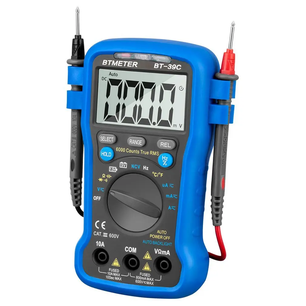 Цифровой мультиметр Btmeter BT-39C/BT-39V/BT-39K/BT-39L Авто Диапазон Тестер Ac/Ac 6000 отсчетов