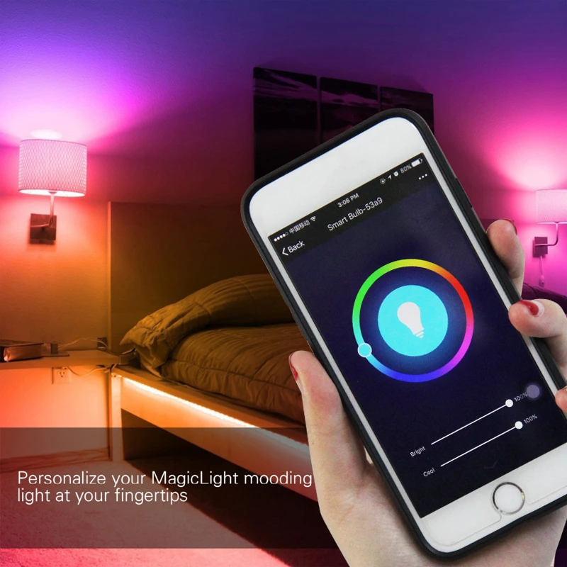Smart Remote Control EU Standard E27 WiFi Bulb Work with echo Alexa Googlehome Wifi FK-EU10 | Электроника