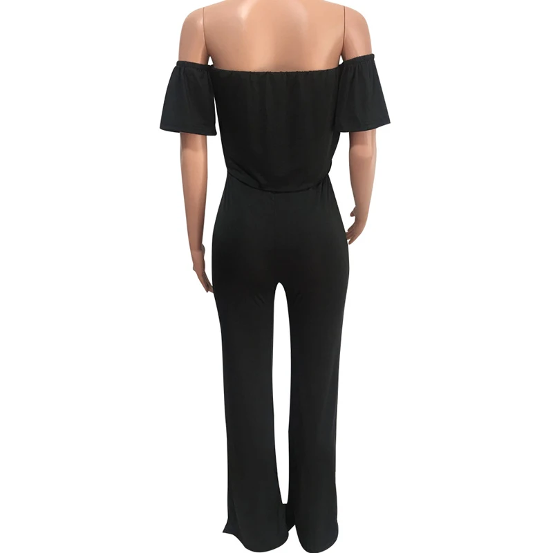 

New hot women's jumpsuit sexy strapless tube top black jumpsuit