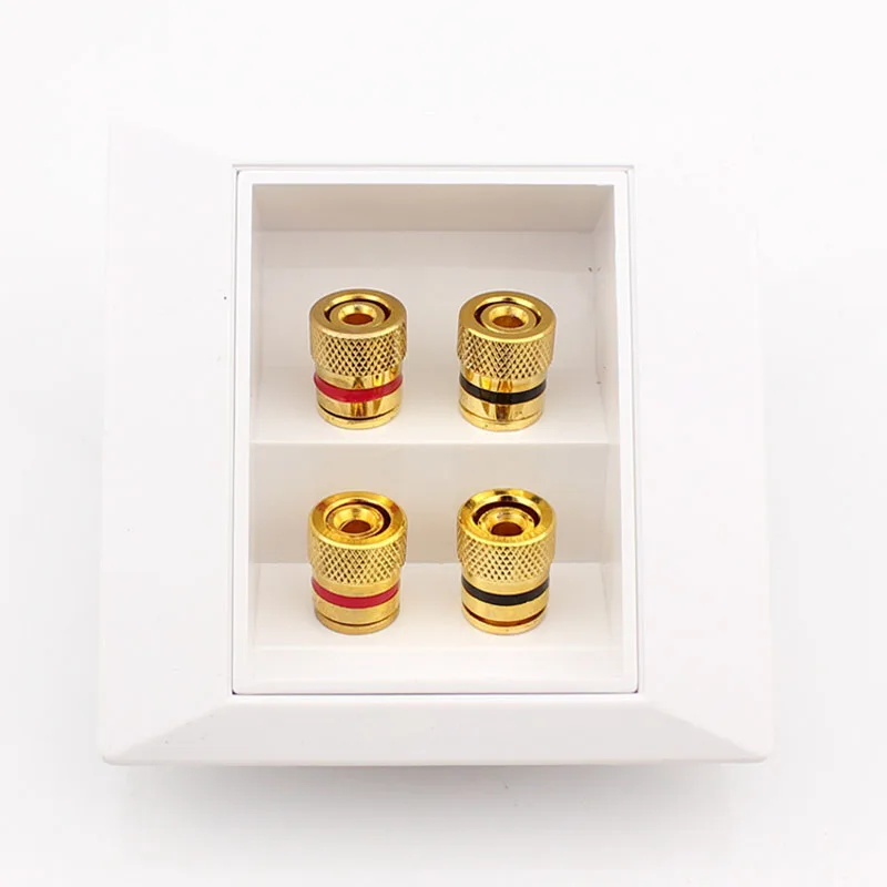 2 шт. штепсельная Вилка для аудиокабеля и 4 динамика соединительная панель