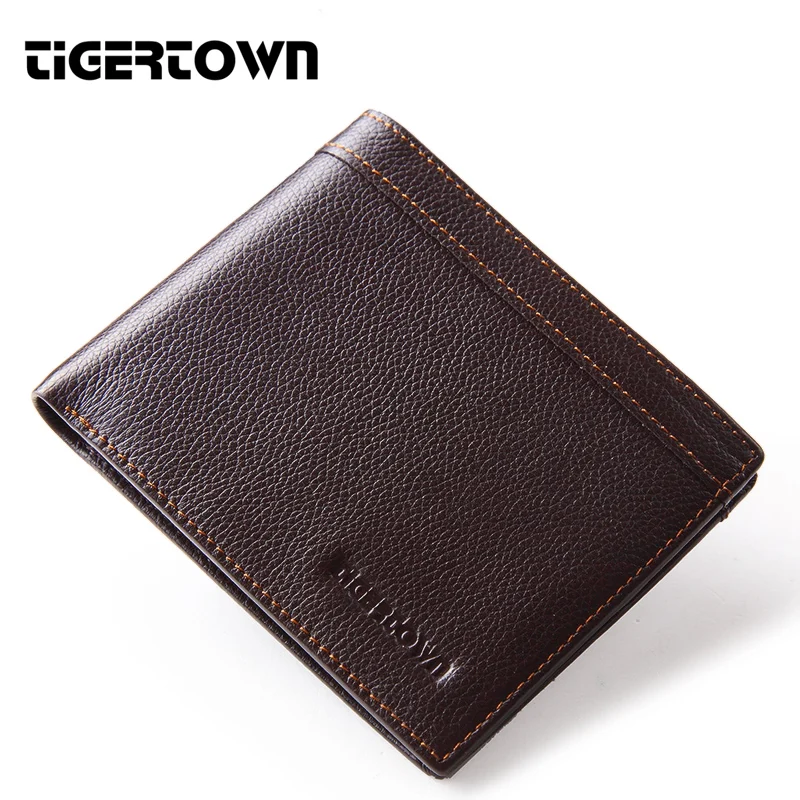 Мужская деловая сумка TIGERTOWN из натуральной воловьей кожи короткий кошелек клатч