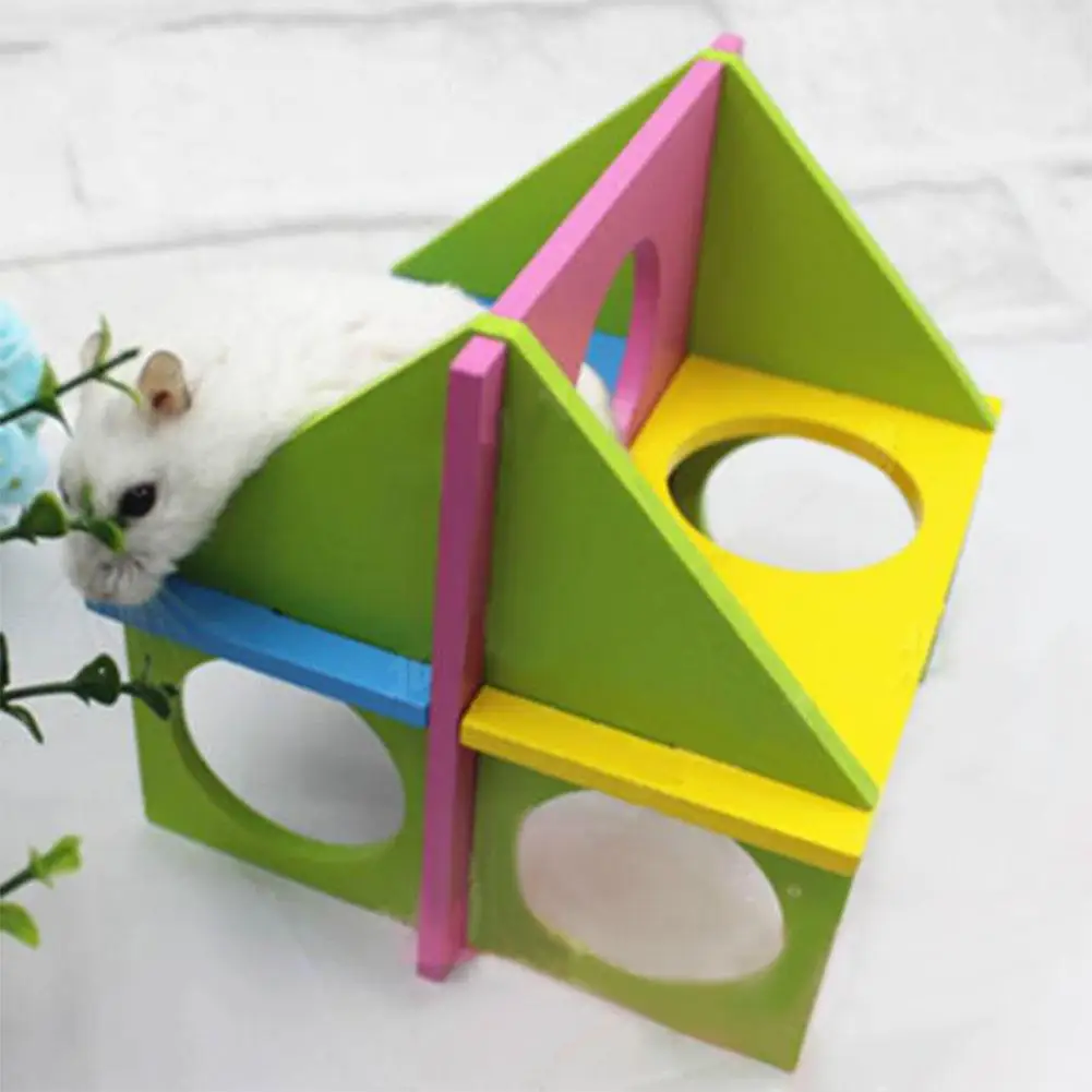 1 шт. оптовая продажа красивых забавных многоярусных домашних хомяков деревянные