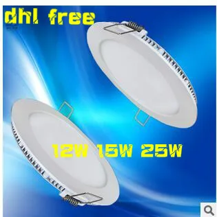 

10PCS/LOT Led panel Light ultra thin ceiling light 2835SMD 3W 6W 9W 12W 15W 25W lamp 85~265V for kitchen bathroom lighting