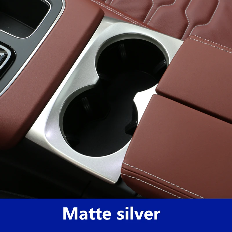 Matte silver Подходит для Citroen C5 Aircross внутреннее переднее сиденье чашка для воды полное покрытие панели из нержавеющей стали отделка украшения 1 шт - Название цвета: Matte silver