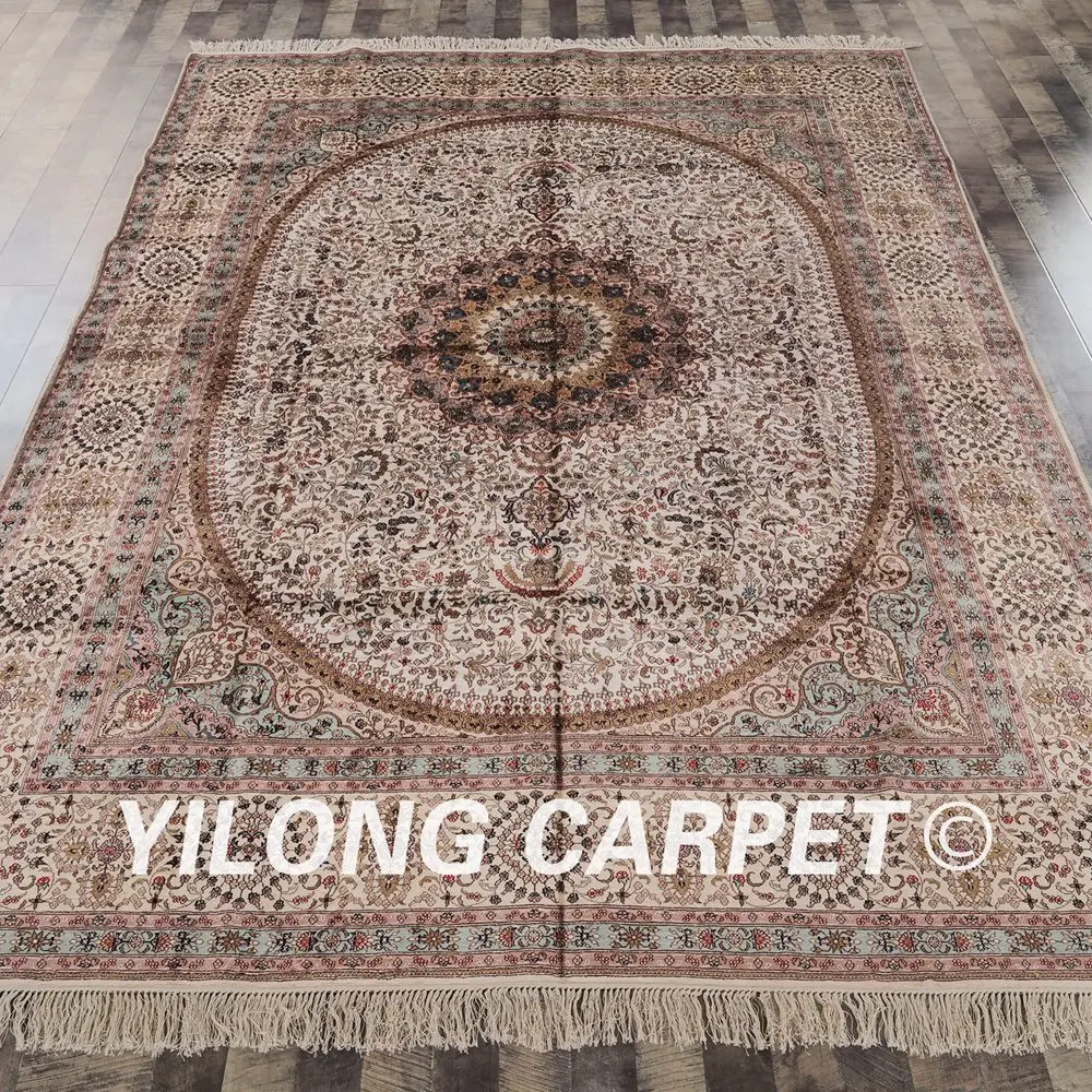 YILONG 8'x10' турецкие шелковые коврики классические традиционные ручной работы