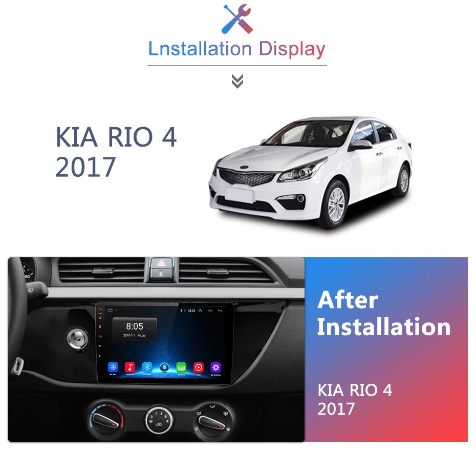 Junsun 2 Din мультимедийный видео плеер Android 8,1 gps навигация радио Wi-Fi OBD2 для KIA RIO 3 4 седан без dvd слот