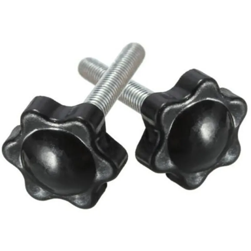 M6 M6x30mm черный металла в форме звезды наружная резьба зажимая голову ручка винт X2 |