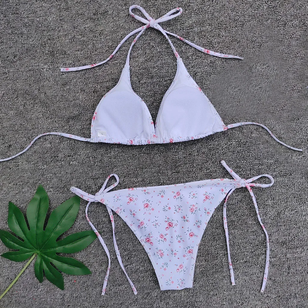 Бандажное бикини SAGACE с лямкой на шее женский сексуальный бразильский купальник