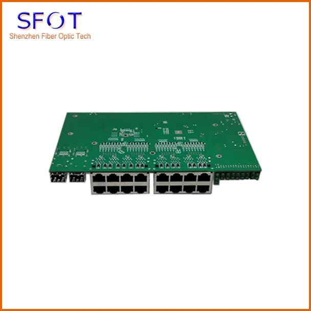 Бесплатная доставка 4 шт./лот плата коммутатора Reverse POE 16 портов FE с 2 портами gigabit sfp