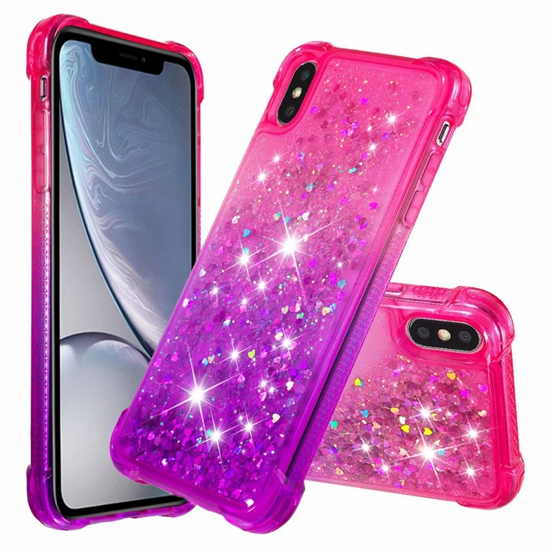 Ударопрочный Мягкий чехол из ТПУ с зыбучим песком для Samsung S10 S10e Plus S9 M10 M20 J3 J7 2018