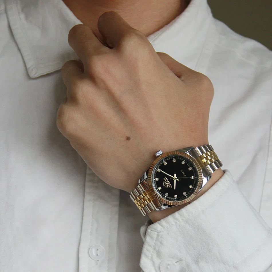 Luxury Brand CHENXI Men Women Watches Gold Rhinestone Lover's Couple Watch Golden Silver Casual Dress Business Wristwatch | Наручные