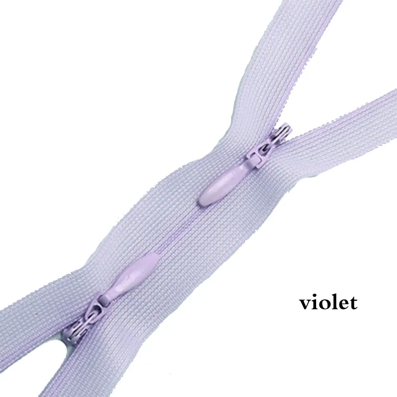 violet 10 шт. детская одежда с двойной головкой, невидимая молния, 60 см, длинное летнее платье, платье для грудного вскармливания, рюкзак - Цвет: violet