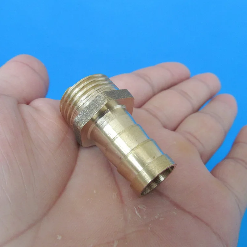 14 мм шланг колючий хвост до 1/2 &quotPT BSP наружная резьба прямой латунный соединитель