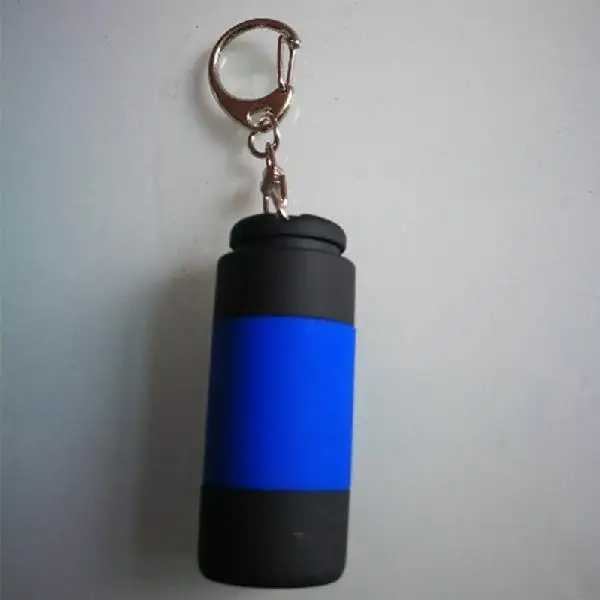 SOLLED портативный мини-брелок USB Перезаряжаемые карманный фонарь вспышка светильник Светильник IP67 Водонепроницаемый разноцветный фонарик - Испускаемый цвет: Blue
