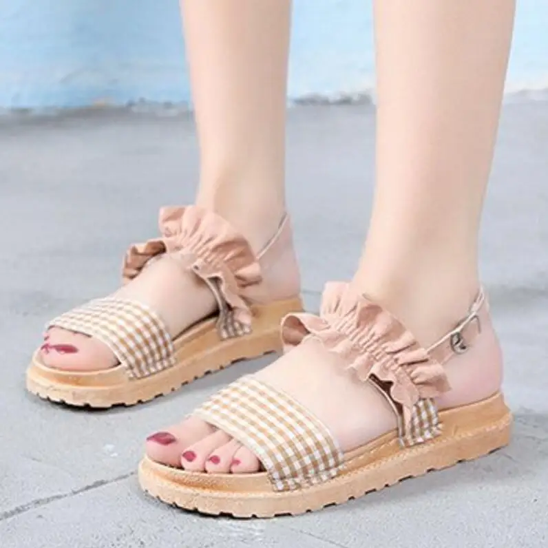 Sandalias mujer женские летние пляжные сандалии Красивая Тканевая обувь с открытым