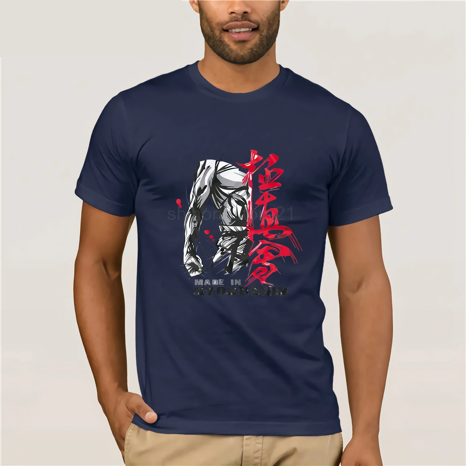 Новая футболка Fight made in Kyokushin japan cool designe с полным принтом HQ|Мужские футболки| |