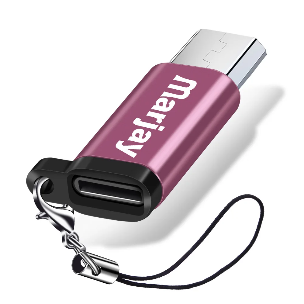 Marjay Micro USB OTG адаптер Micro USB мужчина к type C женский кабель OTG конвертер данных для samsung Xiaomi huawei LG Android - Цвет: RoseGold