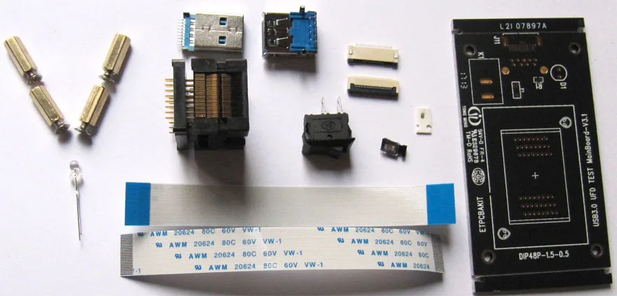 USB3.0/2,0 NAND тестовый стенд, IC Стирание/тест/Сортировка/сжигание наборы, FFC/FPC Разъемы, TSOP/LGA/BGA адаптеры сменная розетка и схема