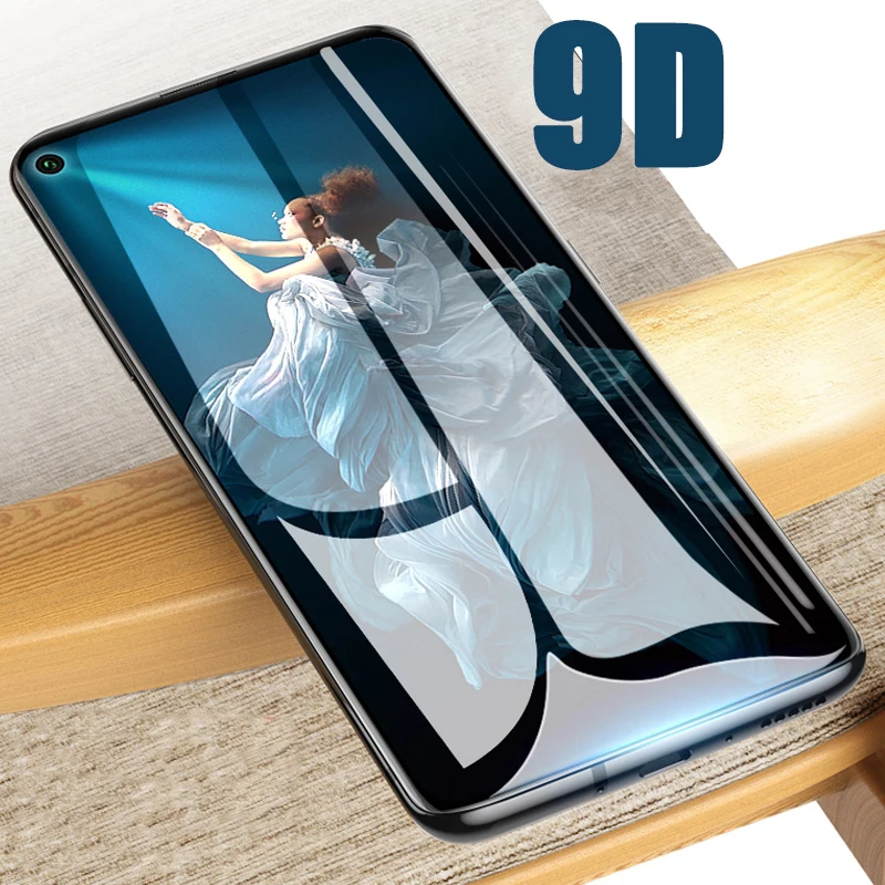 9D полное клеевое покрытие защитное стекло для Honor 20 защита экрана закаленное на