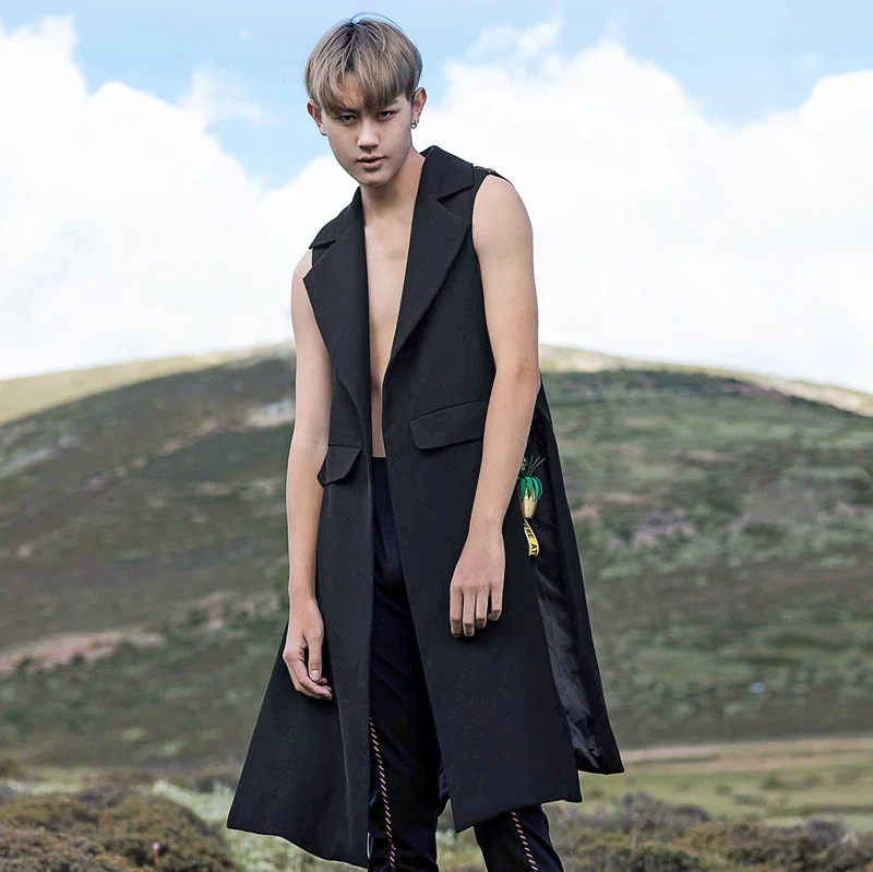 Новинка 2017 Мужская весенняя одежда модный Индивидуальный костюм стильный