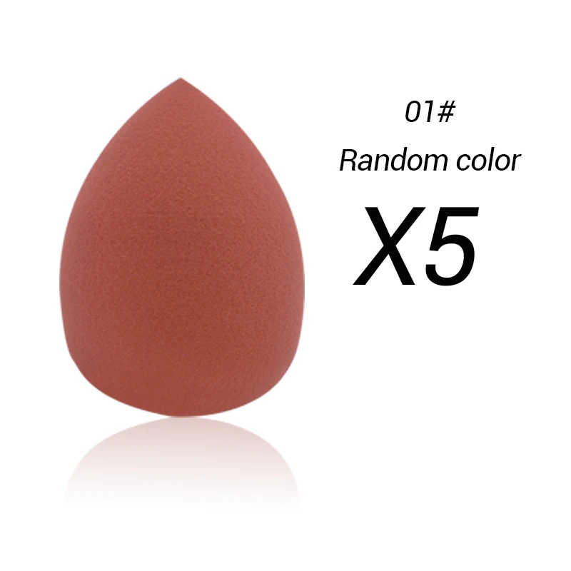 5Pcs 01 5Pcs Makeup Sponge Professional Cosmetic Puff Set For Foundation Concealer Cream Make Up Blender Soft Water Sponge Wholesale - Цвет: 5Pcs 01